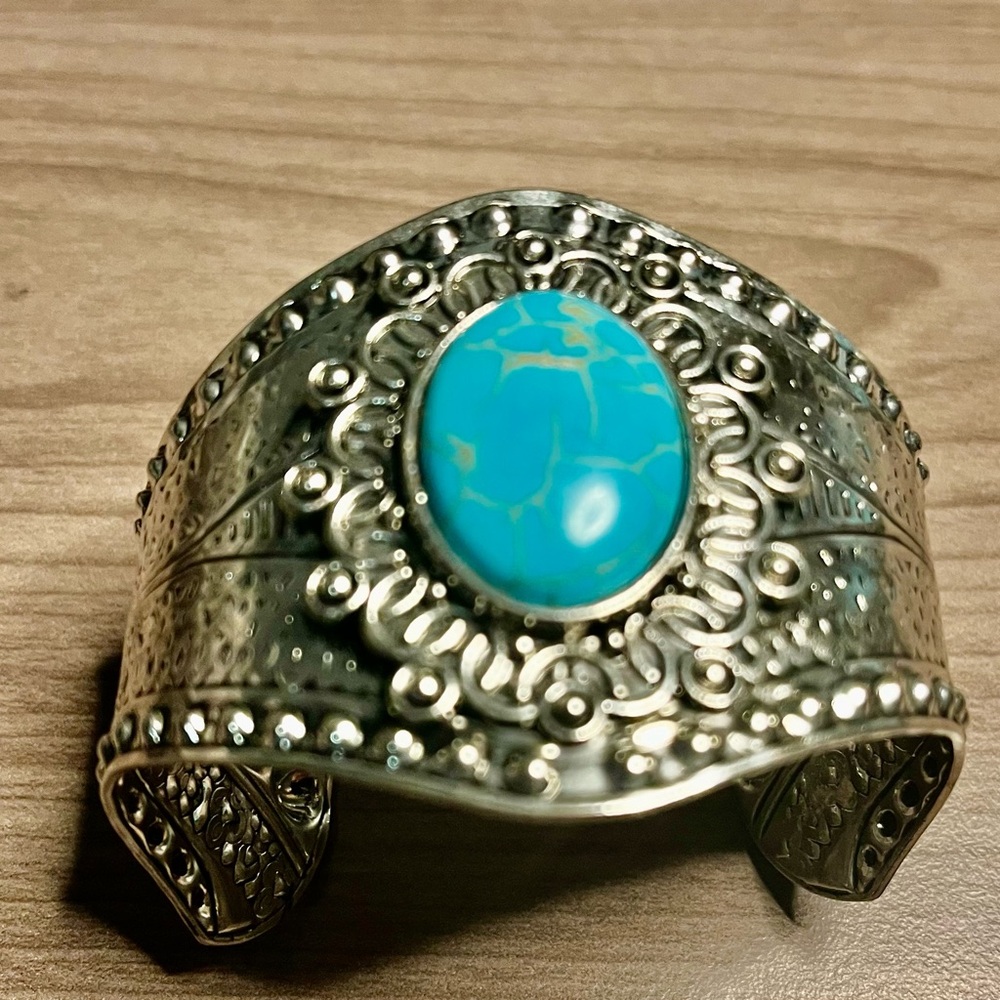 Silver and Turquoise Cuff Bracelet